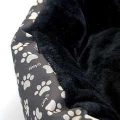 Culcus moale cu perna, pentru caine/pisica, culoare negru, impermeabil, baza antiderapanta, 50 cm 359562