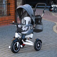 Tricicleta si Carucior pentru copii Premium TRIKE FIX V3 culoare Gri 360140