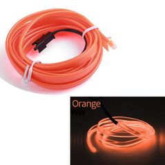Fir Neon Auto "EL Wire" culoare Orange, lungime 5M, alimentare 12V, droser inclus 360838