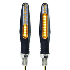 Set 2 lampi Semnalizare Moto SECVENTIALA, cu 2 functii, pozitie si semnalizare, AVX-ZD59B 360785