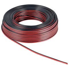 Rola cablu pentru boxe, 2 x 0.5 mm, lungime 10m, culoare rosu/negru 361080