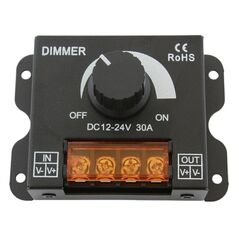Dimmer LED cu reglaj manual, 12V - 24V, 360W - 720W, 30A 382193