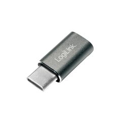 ADAPTOR LOGILINK, pt. smartphone, USB 3.0, USB Type-C (T) la Micro-USB (M), argintiu, "AU0041" (timbru verde 0.08 lei) 393301