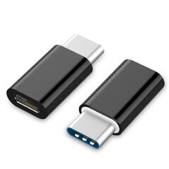 ADAPTOR GEMBIRD, pt. smartphone, USB 2.0, USB Type-C (T) la Micro-USB (M), negru, "A-USB2-CMmF-01" (timbru verde 0.08 lei) 393434