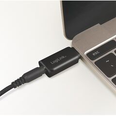 ADAPTOR audio LOGILINK USB-C la 3.5 mm jack (M), black, "UA0356" (timbru verde 0.18 lei) 393866