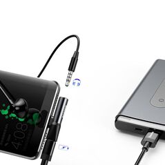 ADAPTOR Incarcare si audio Baseus, 1 x USB Type-C (T) la 1 x USB Type-C (M) si 1 x Jack 3.5mm (M), negru "CATL41-01" (timbru verde 0.18 lei) - 6953156282278 395919
