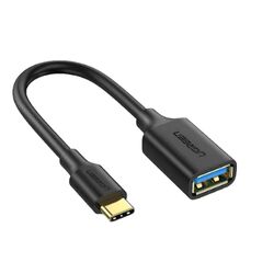 CABLU ADAPTOR Ugreen OTG, "US154", USB Type-C(T) to USB 3.0(M), 5Gbps, lungime 15cm, PVC, negru "30701" (timbru verde 0.08 lei) - 6957303837014 396946