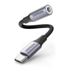 CABLU audio Ugreen, "AV161", USB Type-C (T) la 3.5 mm jack (M), lungime 15cm, gri "80154" (timbru verde 0.08 lei) - 6957303881543 397713