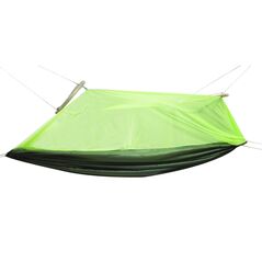 Hamac de Camping Dublu (2 persoane), 200 x 100 cm + Plasa de tantari, culoare Verde 403743