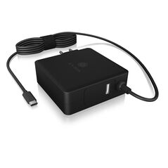 ALIMENTATOR retea 220V Icy Box, universal, 1 x USB-A QC 5V@2.4A, 1 x USB-C PD 90W 20V@4.5A, cablu USB-C 1.8m, negru, "IB-PS101-PD" (timbru verde 0.18 lei) 404296
