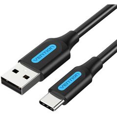 Cablu alimentare si date Vention, USB 2.0 (T) la USB Type-C (T), 1m rata transfer 480 Mbps, invelis PVC, negru, "COKBF" (timbru verde 0.18 lei) - 6922794748644 404655