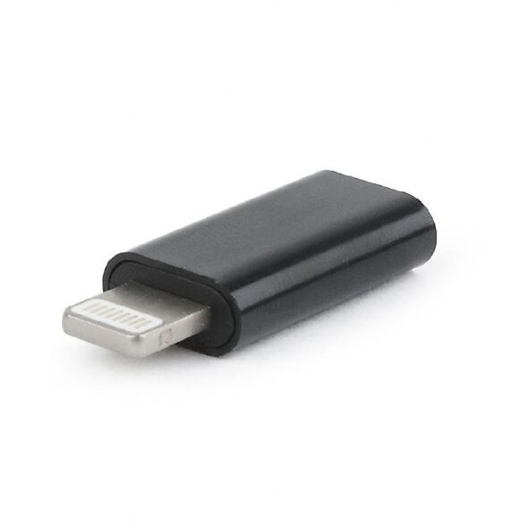 ADAPTOR GEMBIRD, pt. smartphone, Lightning (T) la USB Type-C (M), negru, "A-USB-CF8PM-01" (timbru verde 0.08 lei) 392609