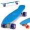 Skateboard Penny Board pentru copii cu roti din cauciuc, iluminate LED, culoare Albastra 361011