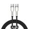 CABLU alimentare si date Baseus Cafule Metal, Fast Charging Data Cable pt. smartphone, USB Type-C la USB Type-C 100W, braided, 1m, negru "CATJK-C01" (timbru verde 0.08 lei) - 6953156202320 395915